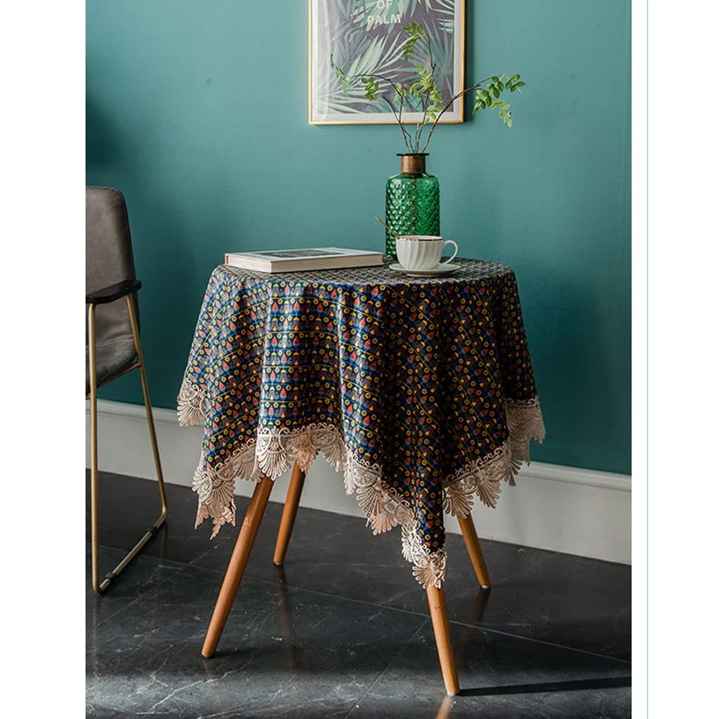 UNNS Panno da Tavolo Morbido Tovaglia Rotonda Tessuto Square Quadrato Square Square Stile Etnico Casa for Tavolo da Pranzo Cucina Tavolo da caffè Tavolino da Pranzo Tavolo da Pranzo Decorazione Panno