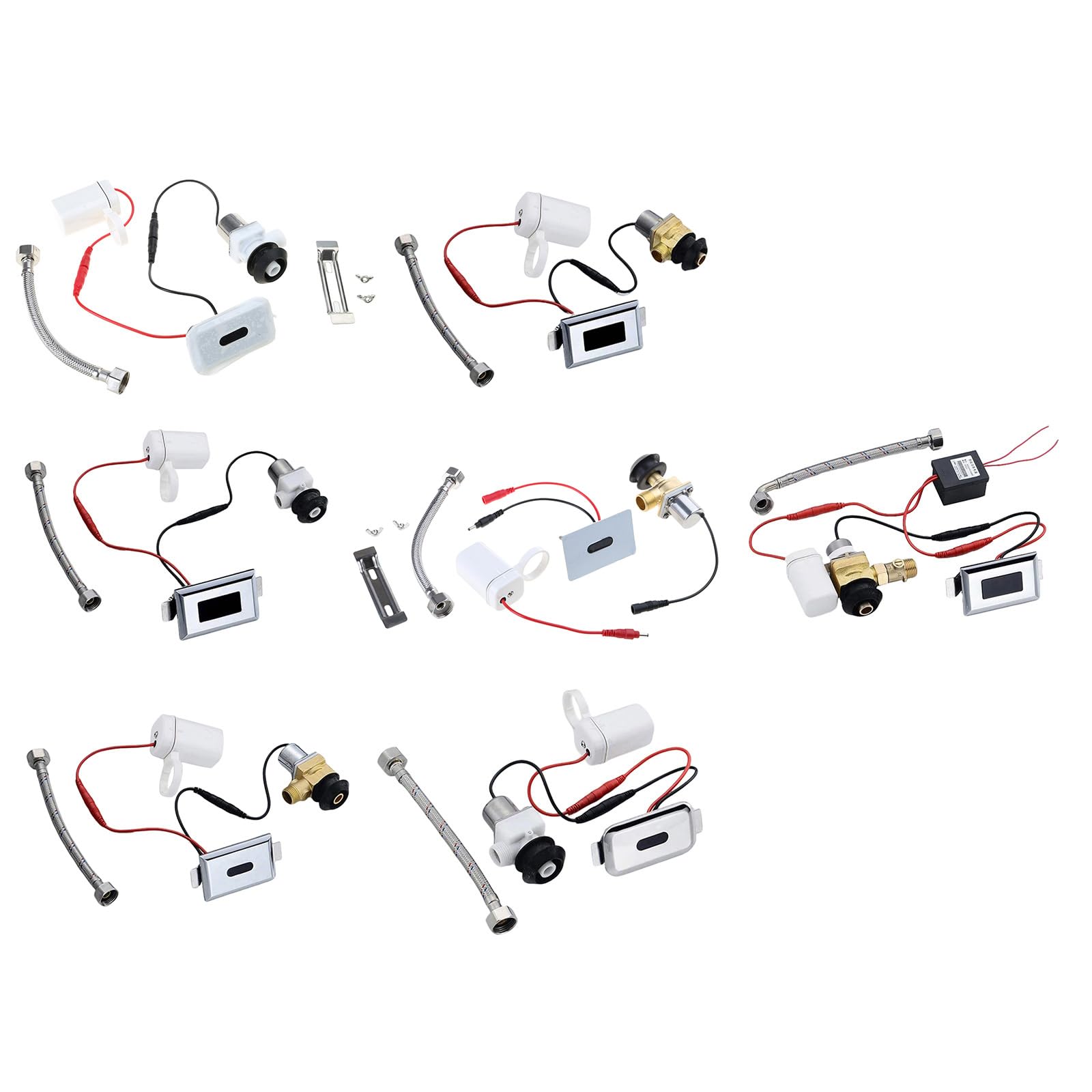 Kits de descarga de urinario sin contacto, sensores, válvulas de descarga de inodoro, kits de reparación de inodoro, juego de sensores de montaje en pared ocultos, accesorios para orinario