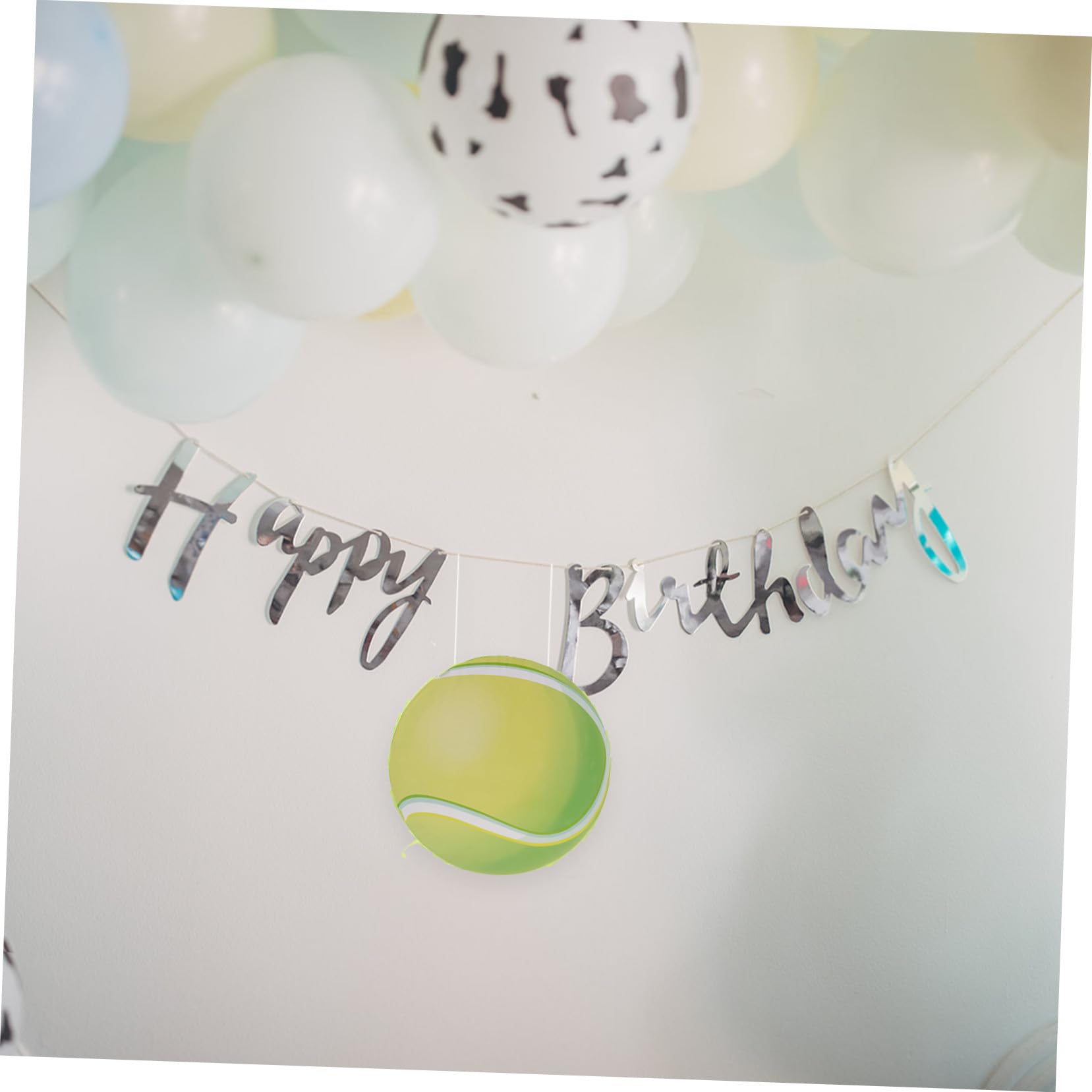 Cabilock Piñata de Tenis para Cumpleaños Infantil con Confeti de Papel, Juego de Fiesta para Niños con Temática Deportiva y Accesorios Incluidos Color Aleatorio