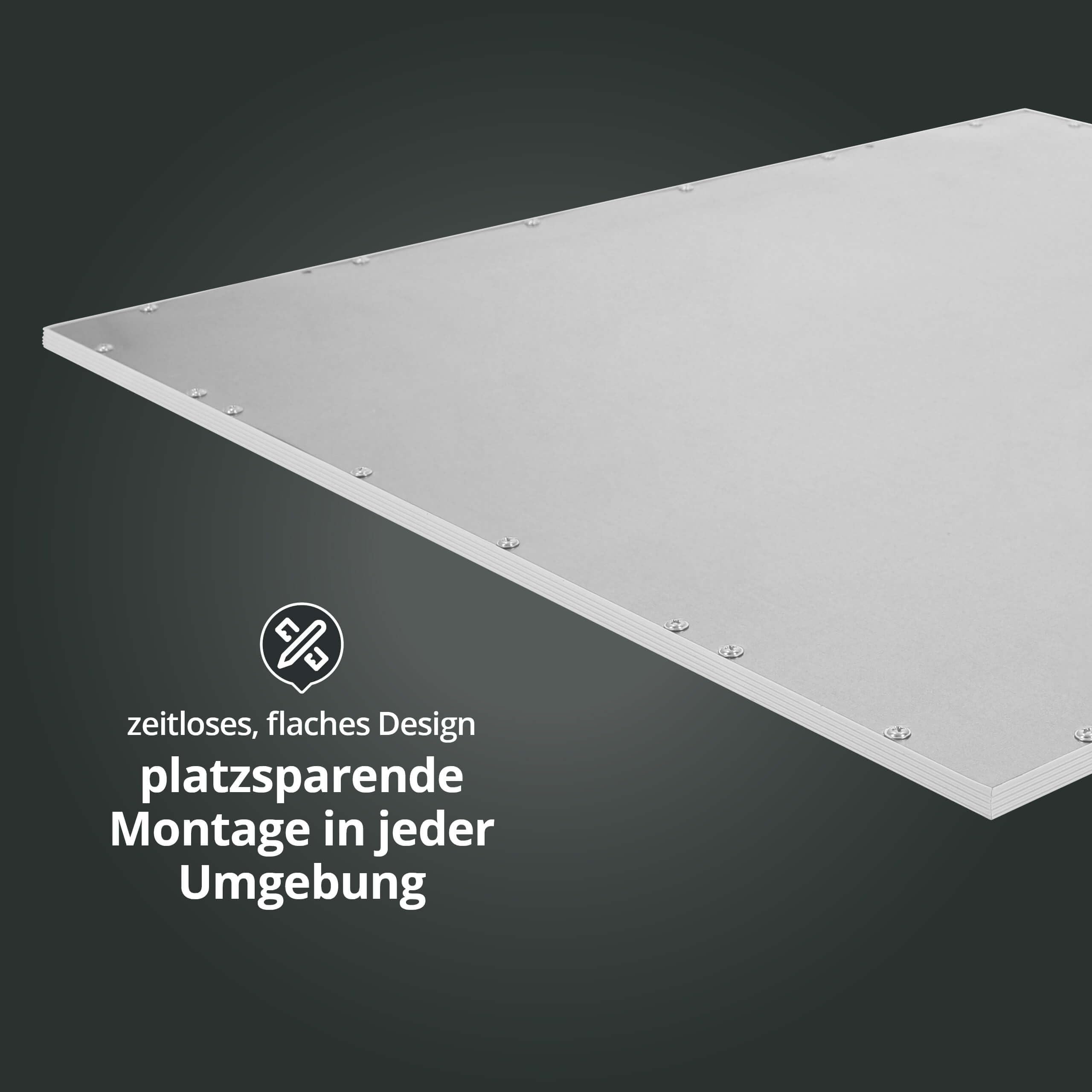 6x LED Panel 62x62cm 40W 4000K neutralweiß 4800lm 120 Lumen/Watt flimmerfrei blendfrei UGR<19 Einbau Rasterleuchte Einlegeleuchte Deckenleuchte Odenwalddecke OWA 620x620x12mm