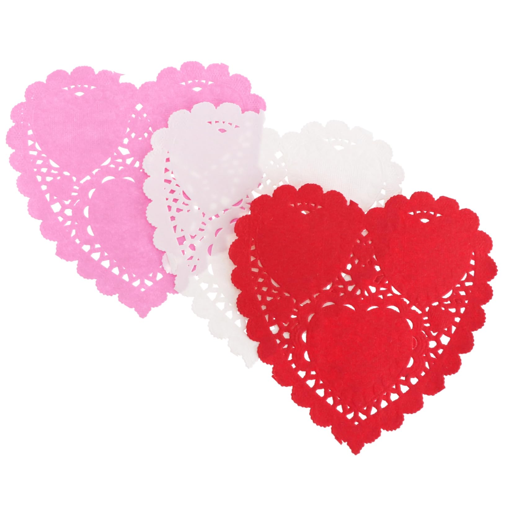 UTHCLO Heart Doilies Paper Pad 300 Sheets Wedding Decor Party Table Decor Mini Doilies Oil-absorbing Food-grade Paper
