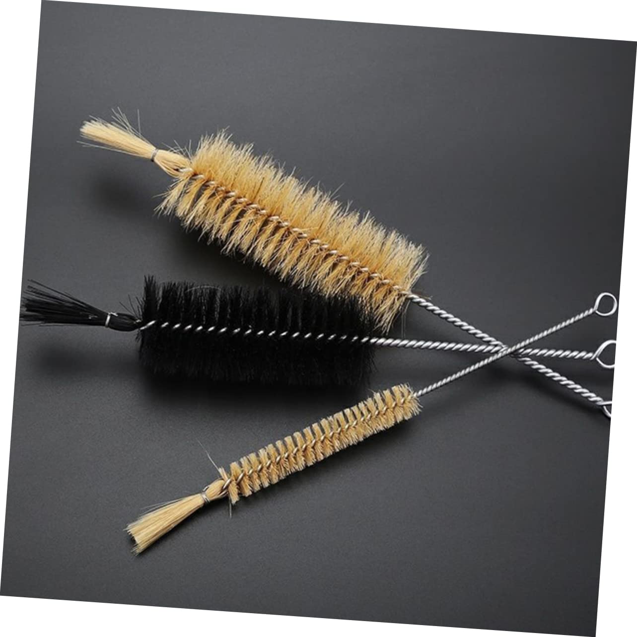 FUNOMOCYA 2pcs Beaker Brush Straw Cleaner Cup Cleaner Brush Pipe Bottle Cleaner Bottle Brushes for Cleaning Household Cleaner Cup Cleaning Brush Bottle Multi-use Brush Black Nylon