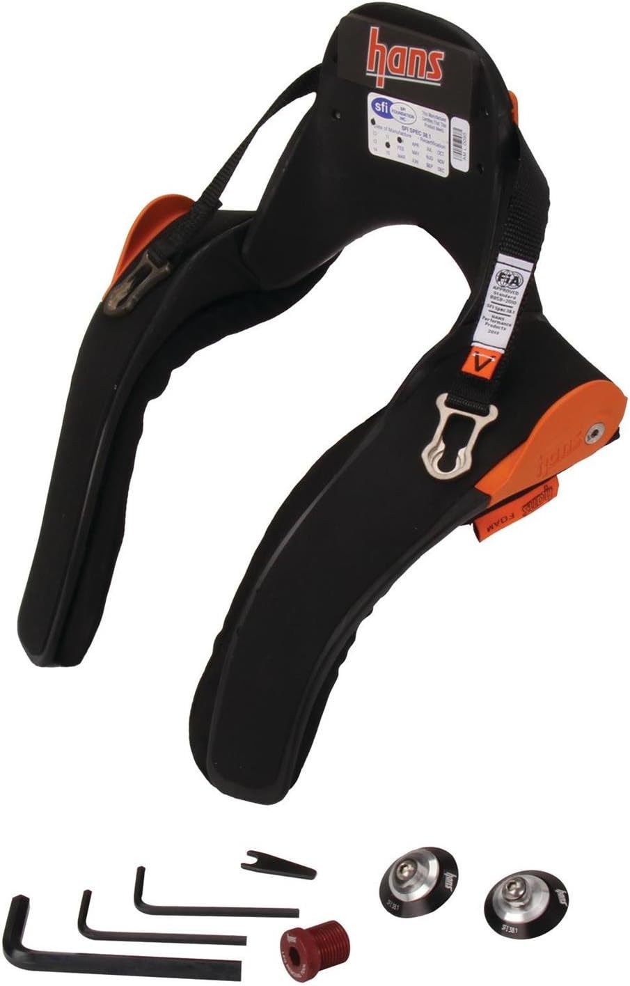 HANS Adjustable Head & Neck Support Device- Medium, Post Anchor, SAH Helmet