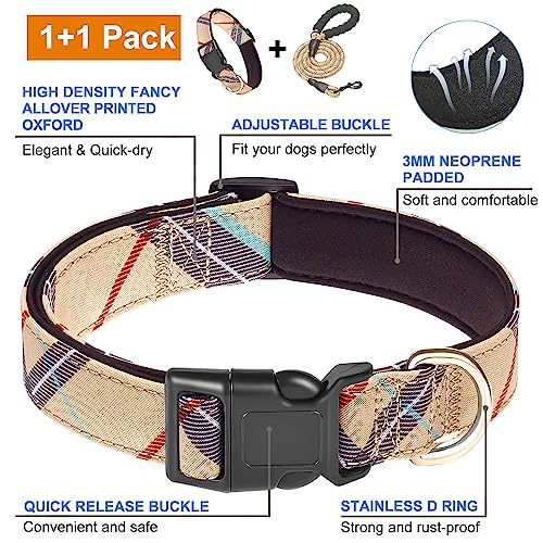 Nylon Dog Collar Soft Neoprene Padded Adjustable Dog Collars for Small Medium Large Dogs m Neck 155185 Beige  Cucciolini Doodles Nylon dog collar soft neoprene padded adjustable dog collars for small medium large dogs m neck 15 5 18 5 beige   cucciolini doodles