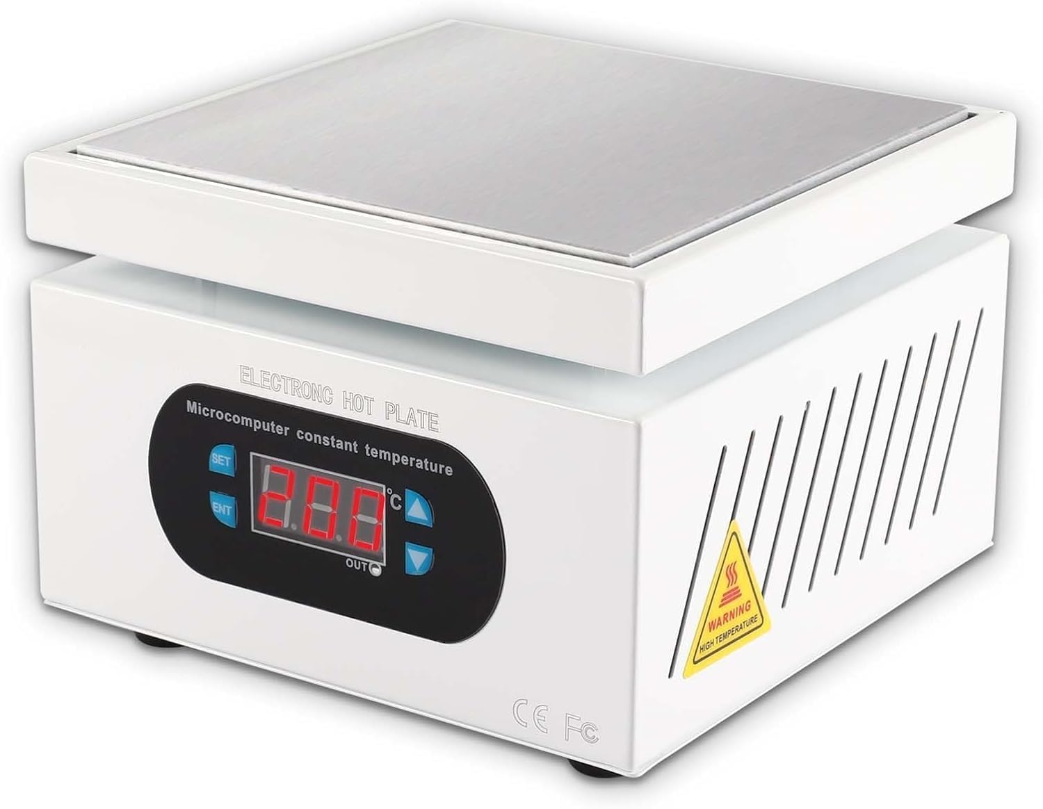 Lötstation Heizplatte, 700W 15x15cm Heizstation 220V für die Erwärmung von Komponenten, SMD-Rework, PCB-Entfernung und Löten, 0-400°C Temperaturregelung Ausgestattet