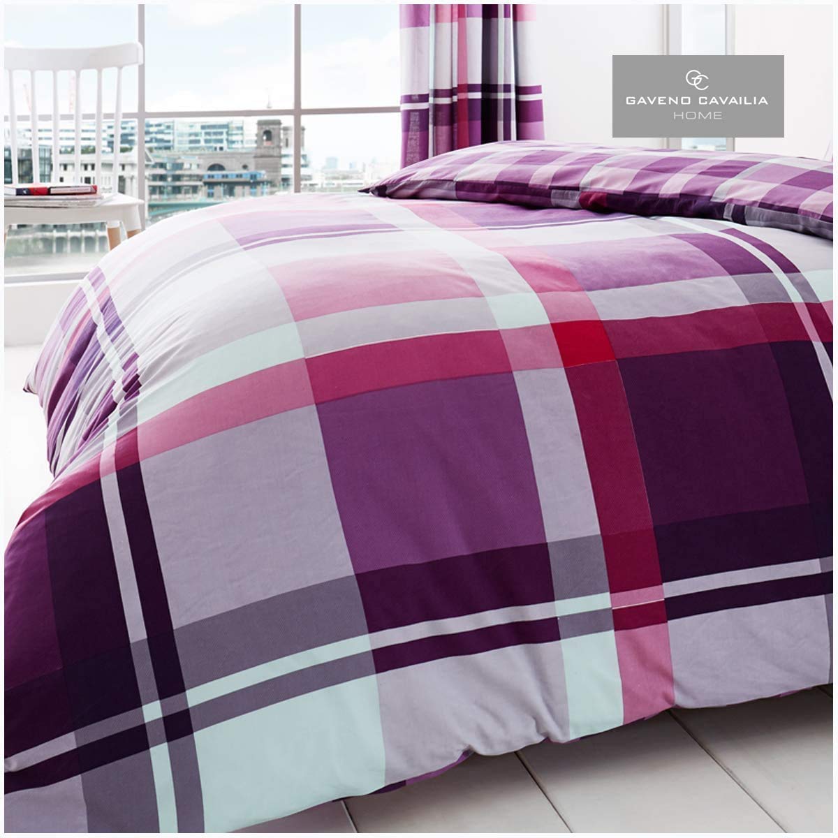 Set Copripiumino Matrimoniale GC GAVENO CAVAILIA - Motivo Floreale, Misto Cotone