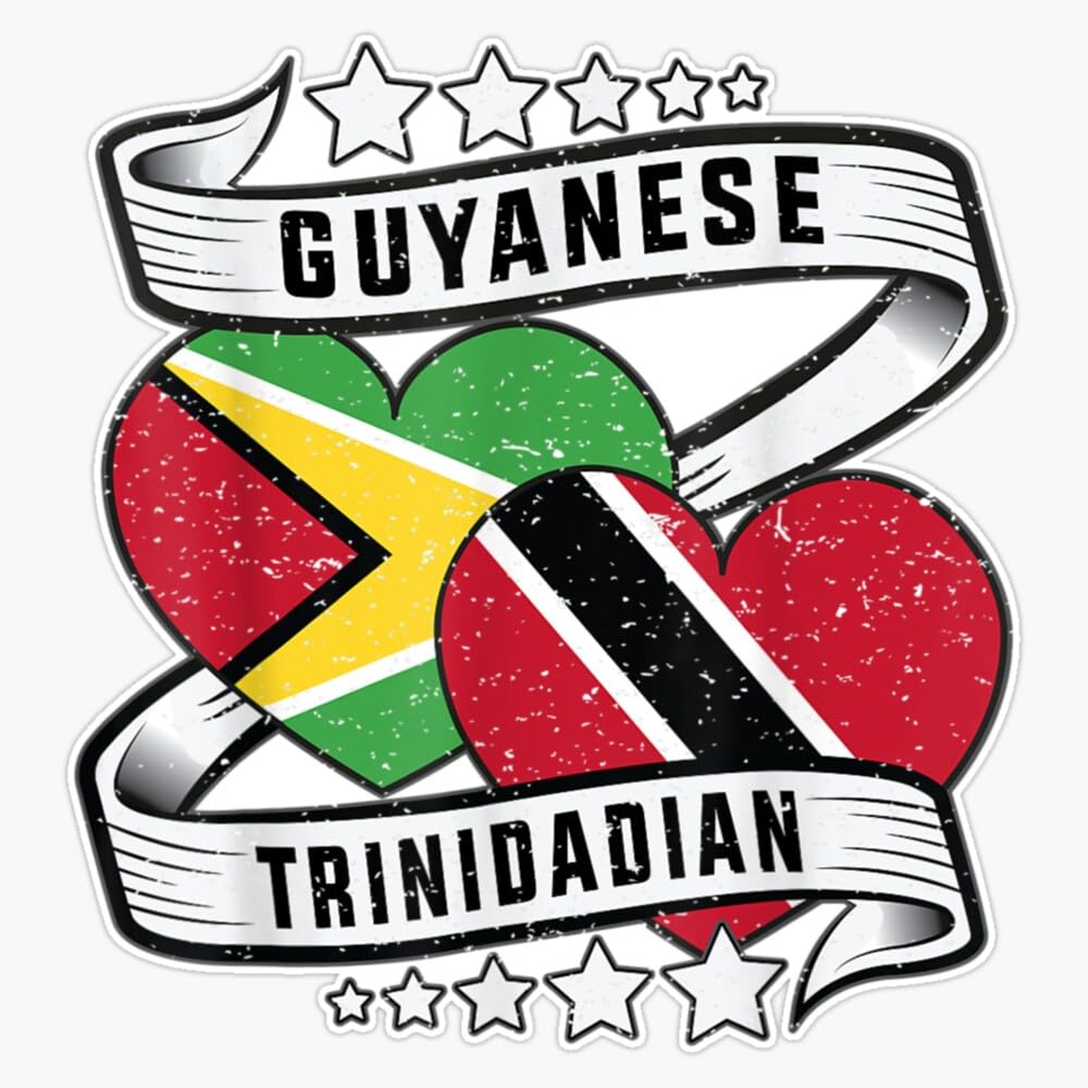 Guyana Flagge Aufkleber – 10,2 Cm Vinyl, Wetterfest, Mit 2 Bonus-Stickern, Für Auto & Mehr