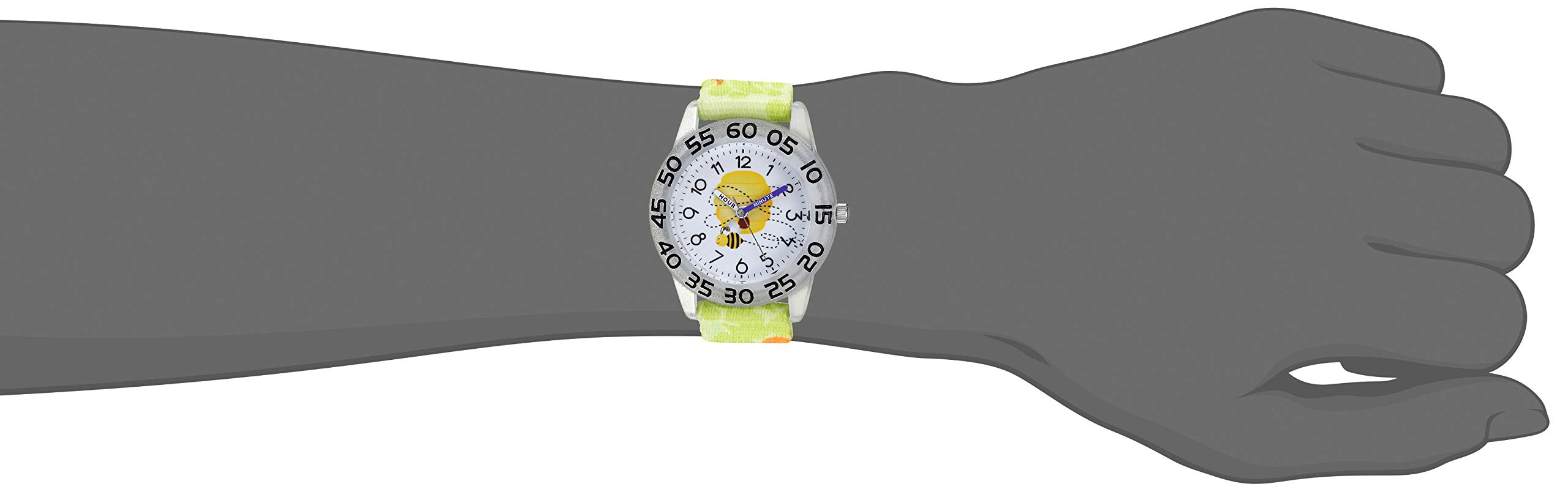 Red Balloon Kids' Plastic Time Teacher Analog Quartz Nylon Strap Watch