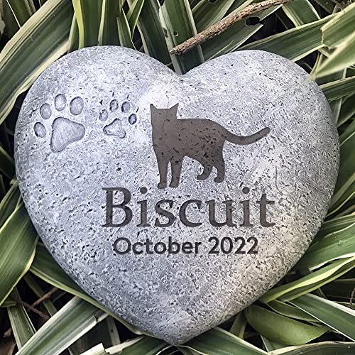 Personalized Dog Pet Memorial Stone, Heart Shaped Dog Cat Pet Grave Marker, Pet Paw Memorial Tombstone Garden Stone, Customizable Name&Date, Sympathy Pet Loss Gift for Dog Or Cat Personalized Dog Pet Memorial Stone, Heart Shaped Dog Cat Pet Grave Marker, Pet Paw Memorial Tombstone Garden Stone, Customizable Name&Date, Sympathy Pet Loss Gift for Dog Or Cat