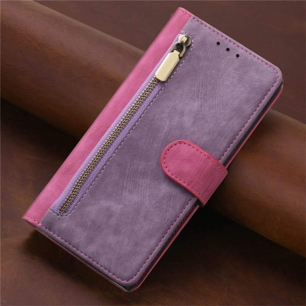 Funda de Cuero para teléfono para iPhone 14 13 12 11 Pro XS MAX XR X 8 7 6 6S Plus SE 3 2022 2020, Funda a Prueba de Golpes con Tarjetas magnéticas, Rosa roja, para iPhone SE 2020