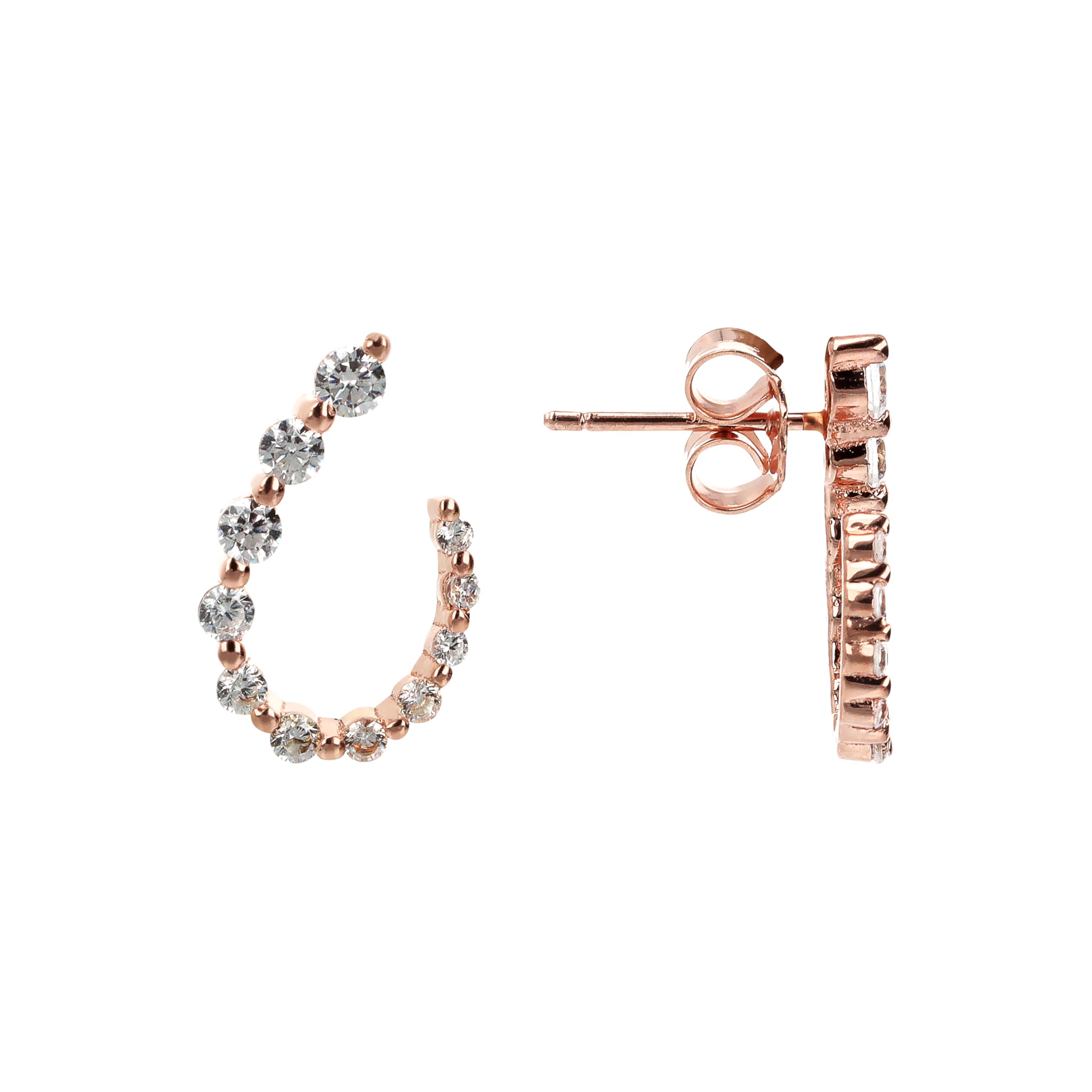 Bronzallure Orecchini Donna placcati Oro 18k – Orecchini in Argento Anallergici con Cubic Zirconia Bianche – Gioielli Made in Italy – Idea Regalo Compleanni, Anniversari, Festa Donna, Festa Mamma