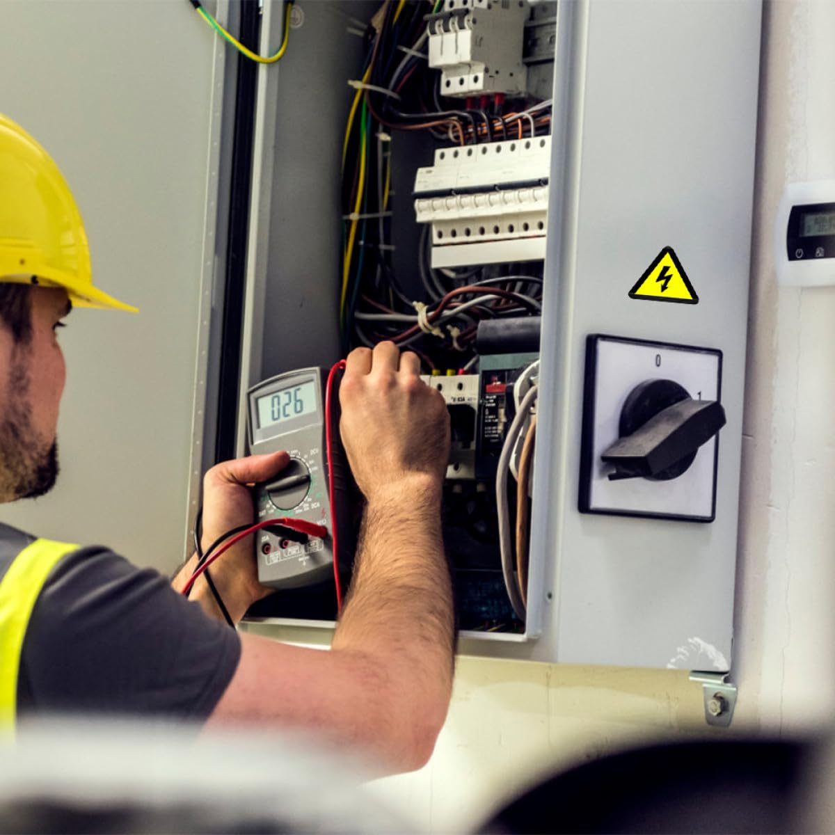 Autocollants Jaunes D'avertissement Électrique Adhésifs de Triangle Lot de 15 sans Texte pour Équipements et Boîtes Électriques pour Maison et Jardin