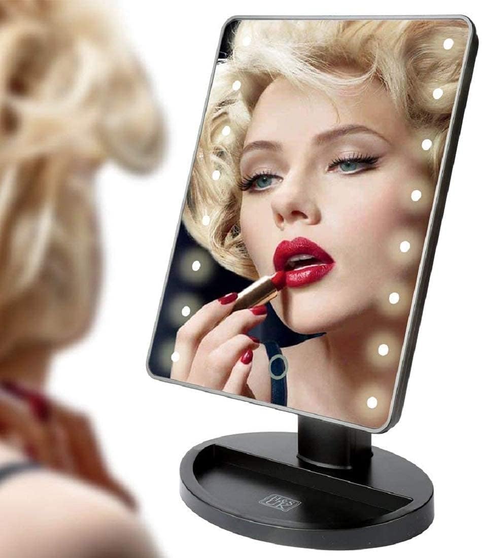 LED Vanity Mirror With Lights For Makeup, Hollywood Mirror With Touch Control Dimmable Brightness Light, Anti-glare Mirror Surface, Elegant Design Vanity Mirror For Home Bathroom & Bedroom Makeup Area-image-17