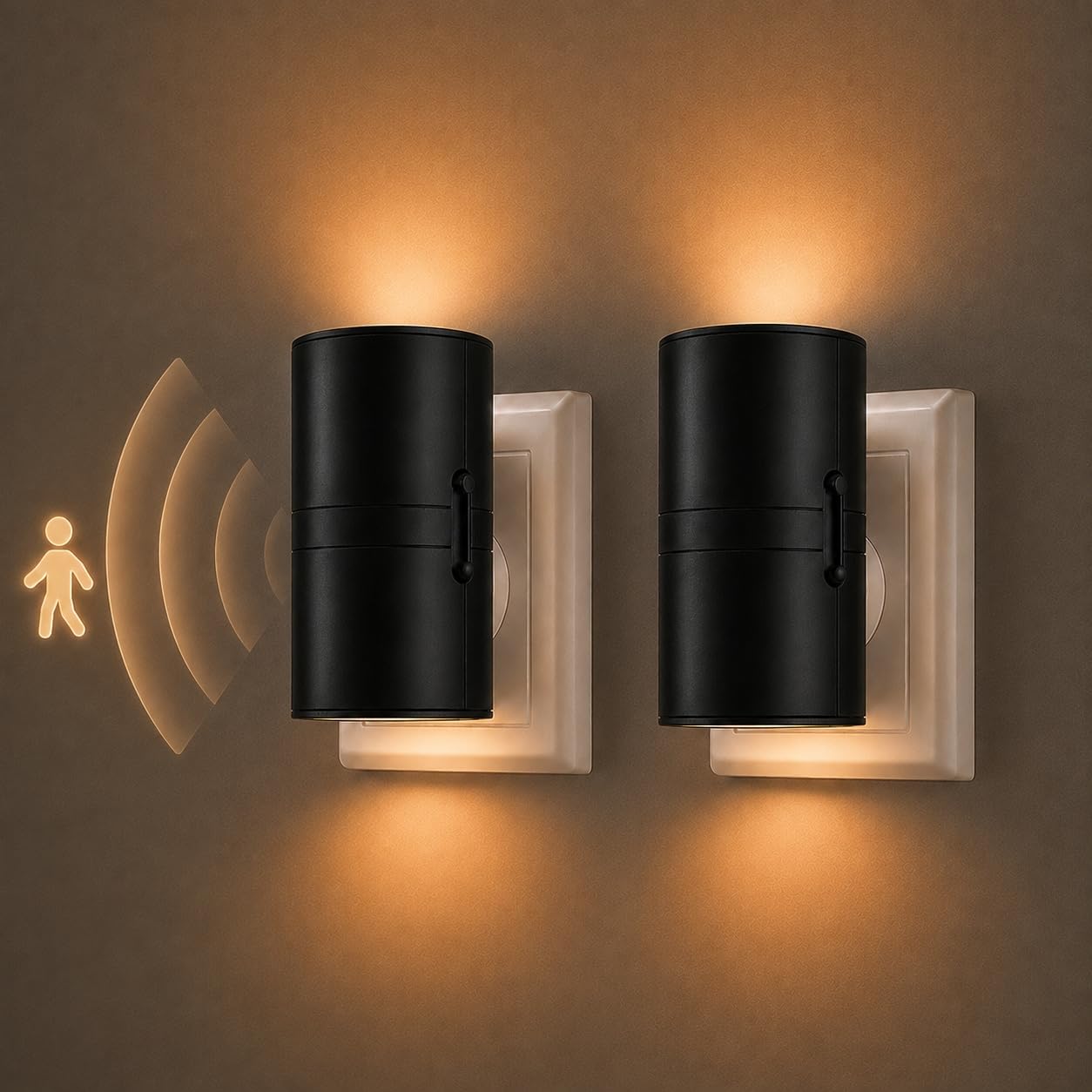 BoreaLights Luz Nocturna de Enchufe con Sensor Crepuscular, 3000 K（2psc） | Iluminación ambiental cálida y discreta para dormitorio, pasillo, salón y entrada; uso sencillo sin app ni mando.