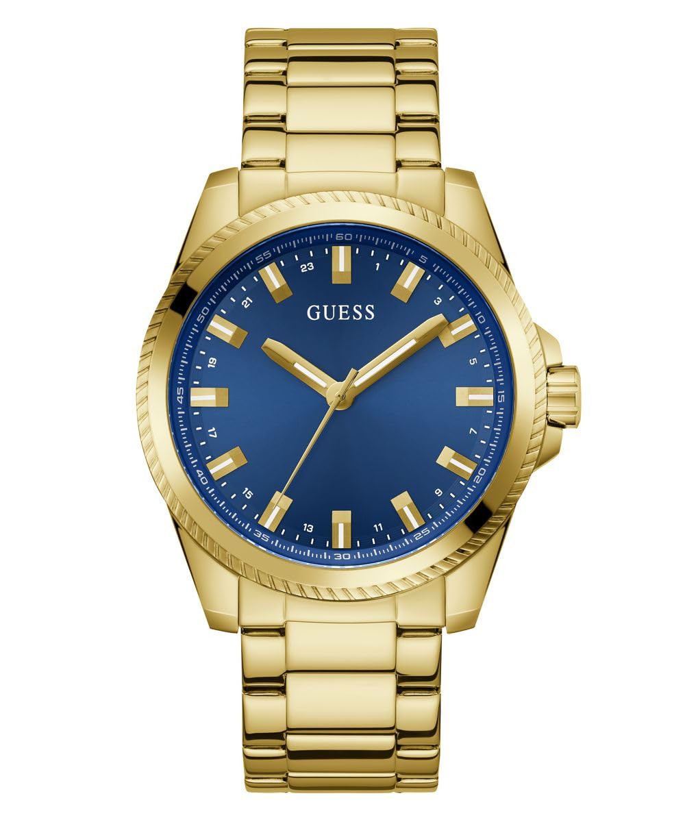 GUESS Stainless Steel Analog Blue Dial Mens Watch-Gw0718G2, Band Color-Gold (B0CRH1L5WR) Amazon Price History, Amazon Price Tracker