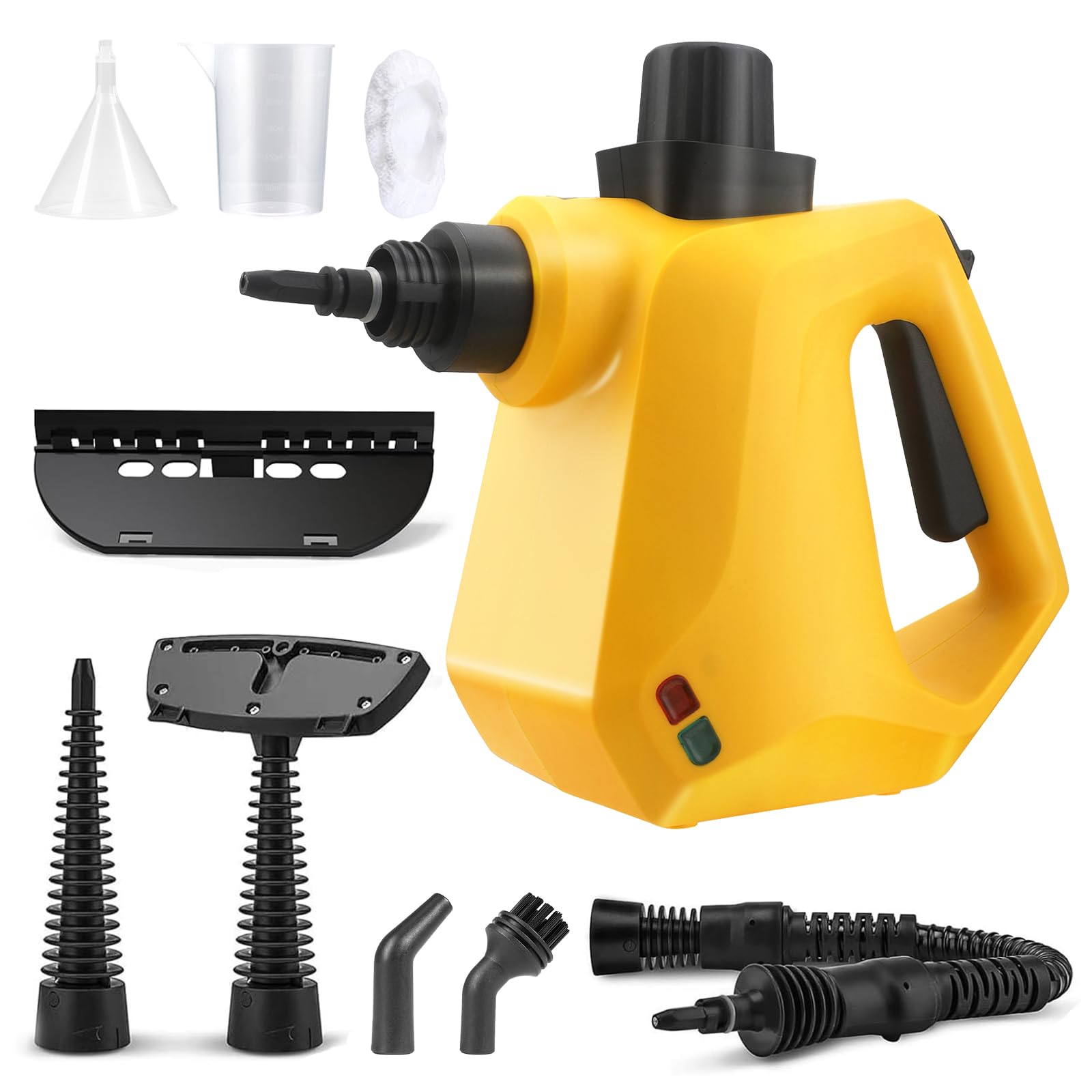 Carehabi Limpiador de Vapor Vaporeta Limpieza Hogar con 9 Accesorios para Eliminar Suciedades y Grasas de Suelos, Ventanas, Cocinas, Baños, Coches