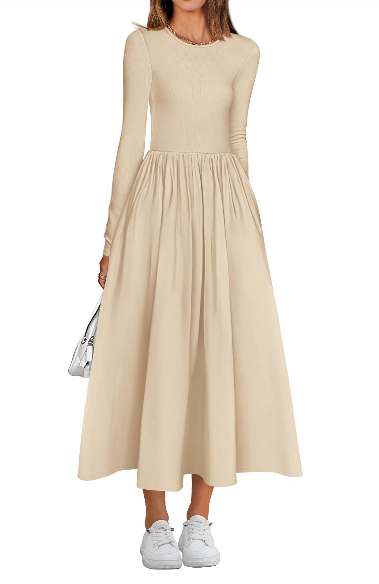 BTFBM Casual Long Sleeve Dresses Spring Dresses 2025 Wedding Guest Dress Midi Dress Flowy Bohemian Long Dress