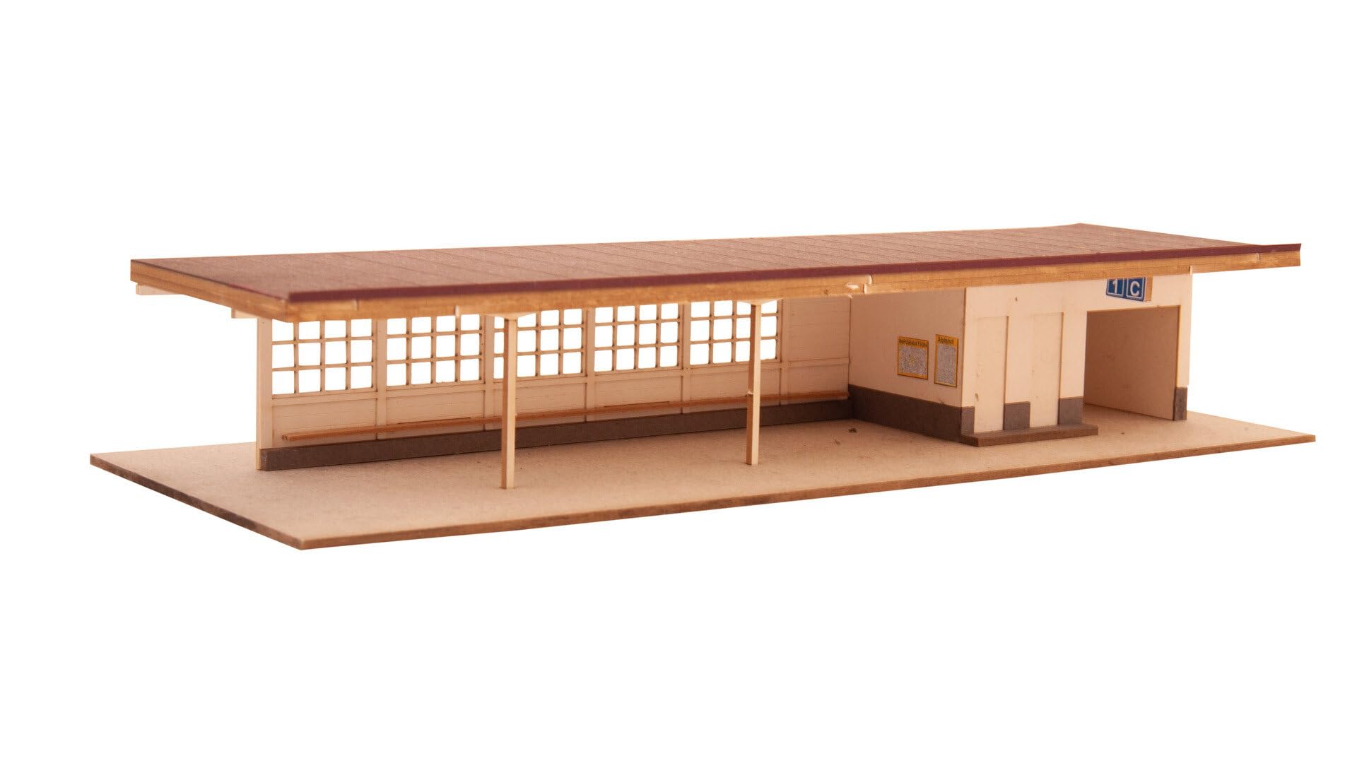 NOCH Bahnhof „Bergün“, historisches Modellbau-Set, für Spur H0 mit Lasercut-Technik