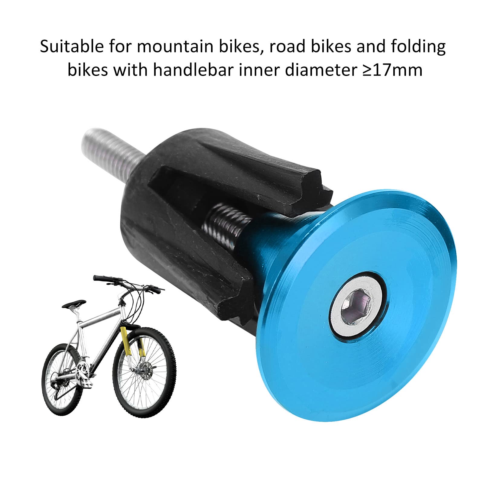 RiToEasysports 2 Pezzi Tappi Manubrio Bici in Lega di Alluminio Durevole Spina Manubrio Bicicletta per Mountain Bike Bici da Strada(Blu) Biciclette e Ricambi