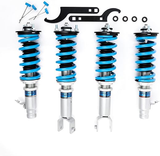Suspensão de altura ajustável, mono-tubo, amortecedor ajustável de 16 níveis para Honda Civic 1992-2000, Honda DelSol 1993-1997, Acura Integra...