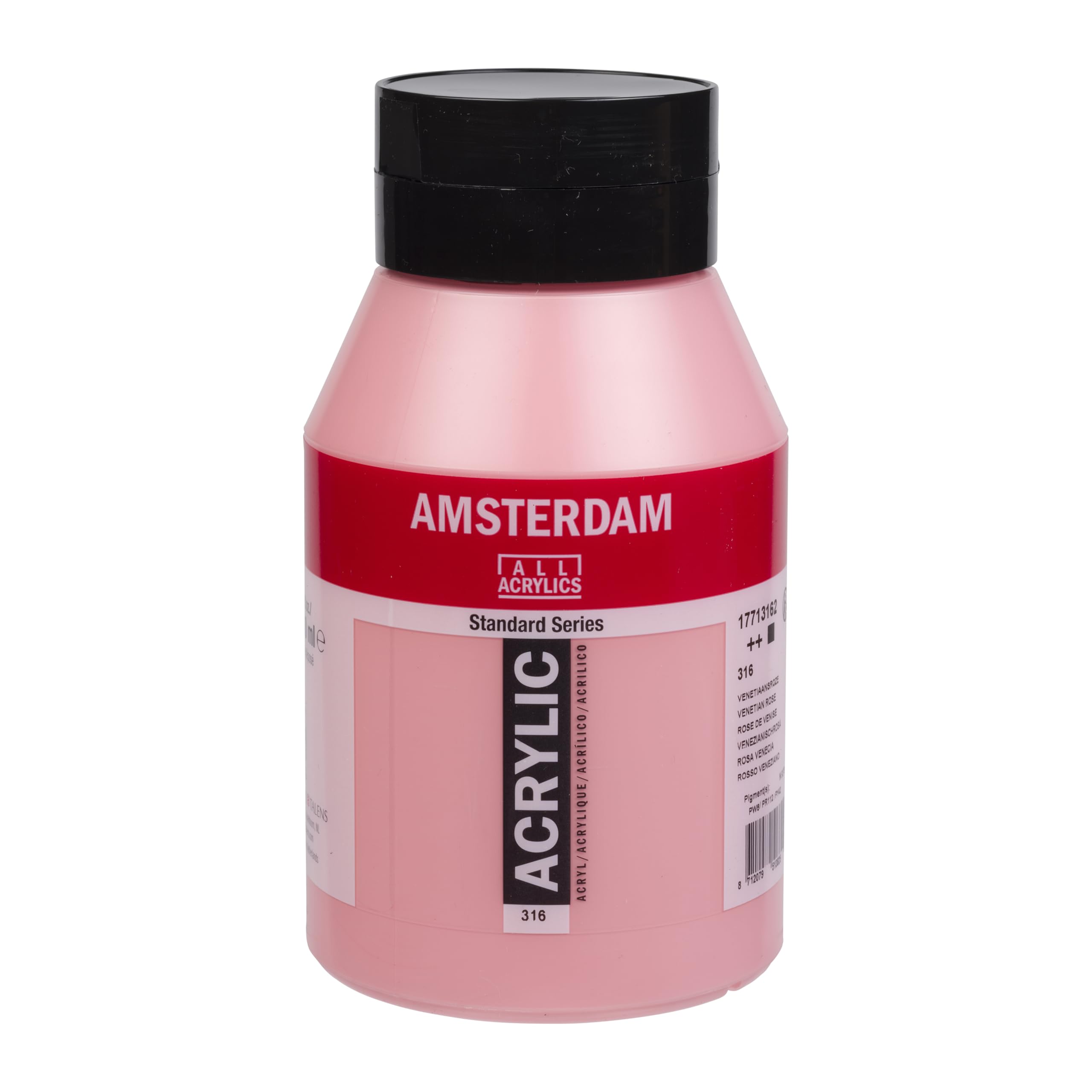 Amsterdam Standard Series Acrylic - 1000 ml Venetian Rose 316 - Lightfast, Smooth Satin Finish