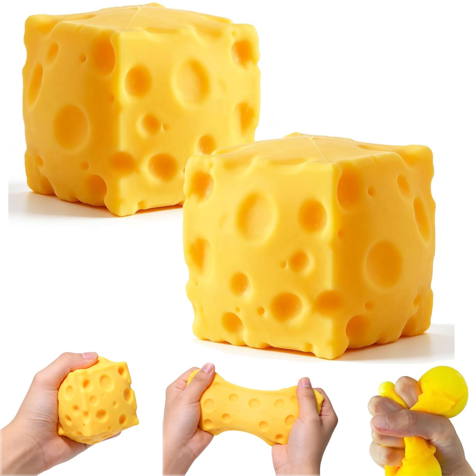 Photo 1 of UZGAQP Cheese Squishy Fidget Toy, 2 Pack