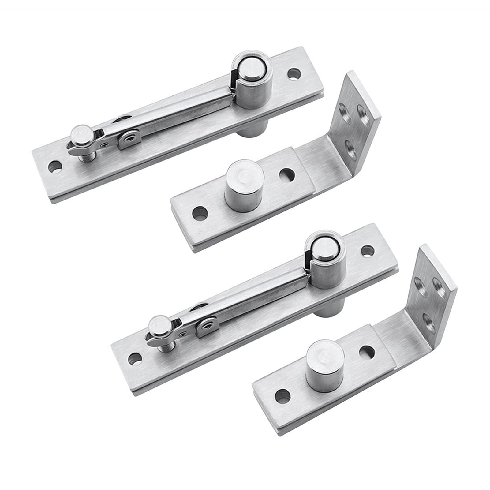 Shundeed One Color 2 Sets Of 360-Degree Rotating Shaft Door Hinges, Heavy-Duty Hidden Upper And Lower Door Pivot Hinge Hardware