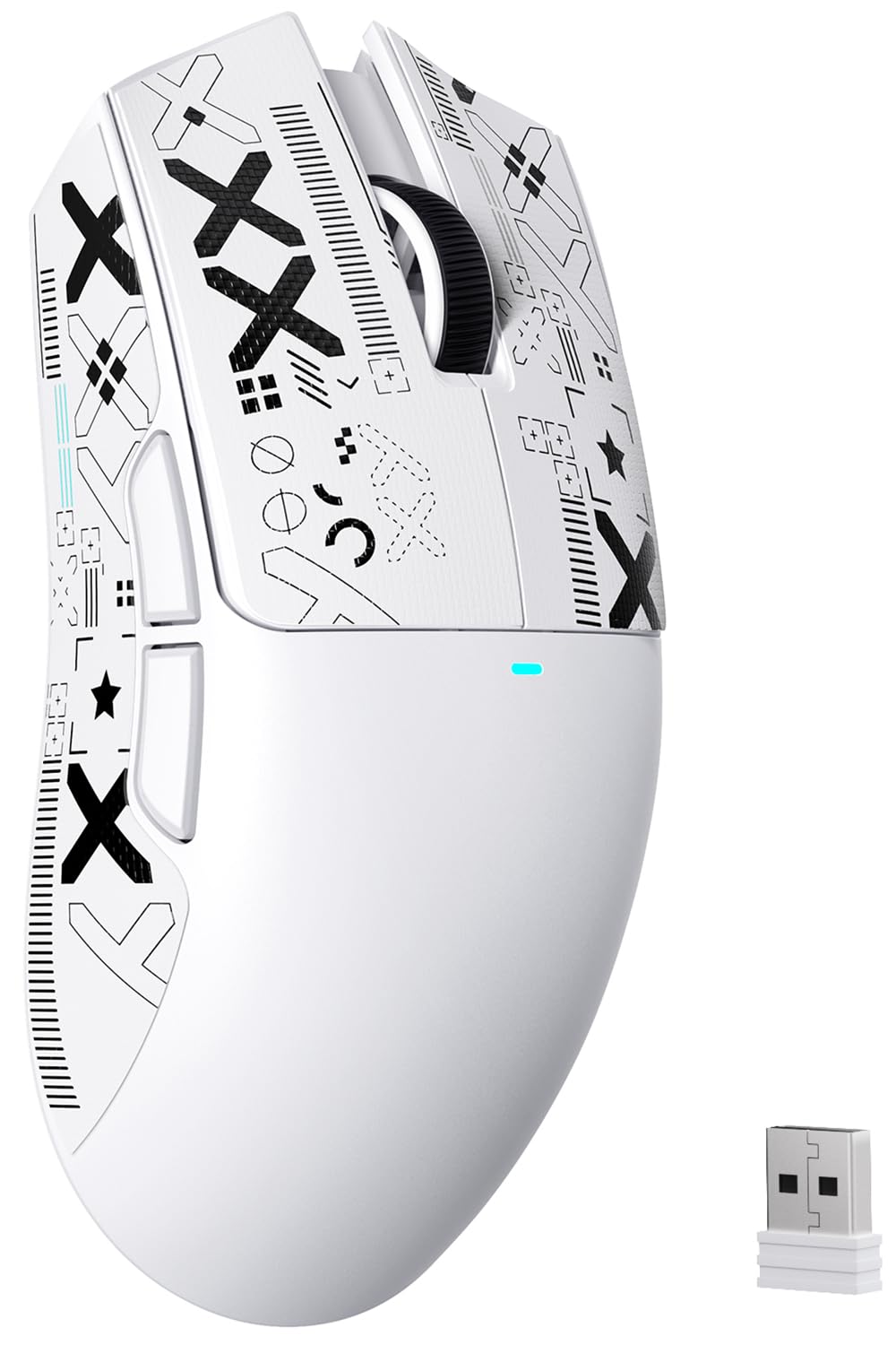 ATTACK SHARK X11SE Wireless Gaming Mouse, 63g Superlight With PixArt PAW3311 Sensor, 22000 DPI, Tri-Mode BT/2.4Ghz/Wired, 1000Hz Polling rate, 300mAh Battery, Dual Driver, for PC/Xbox/PS/Mac (White)