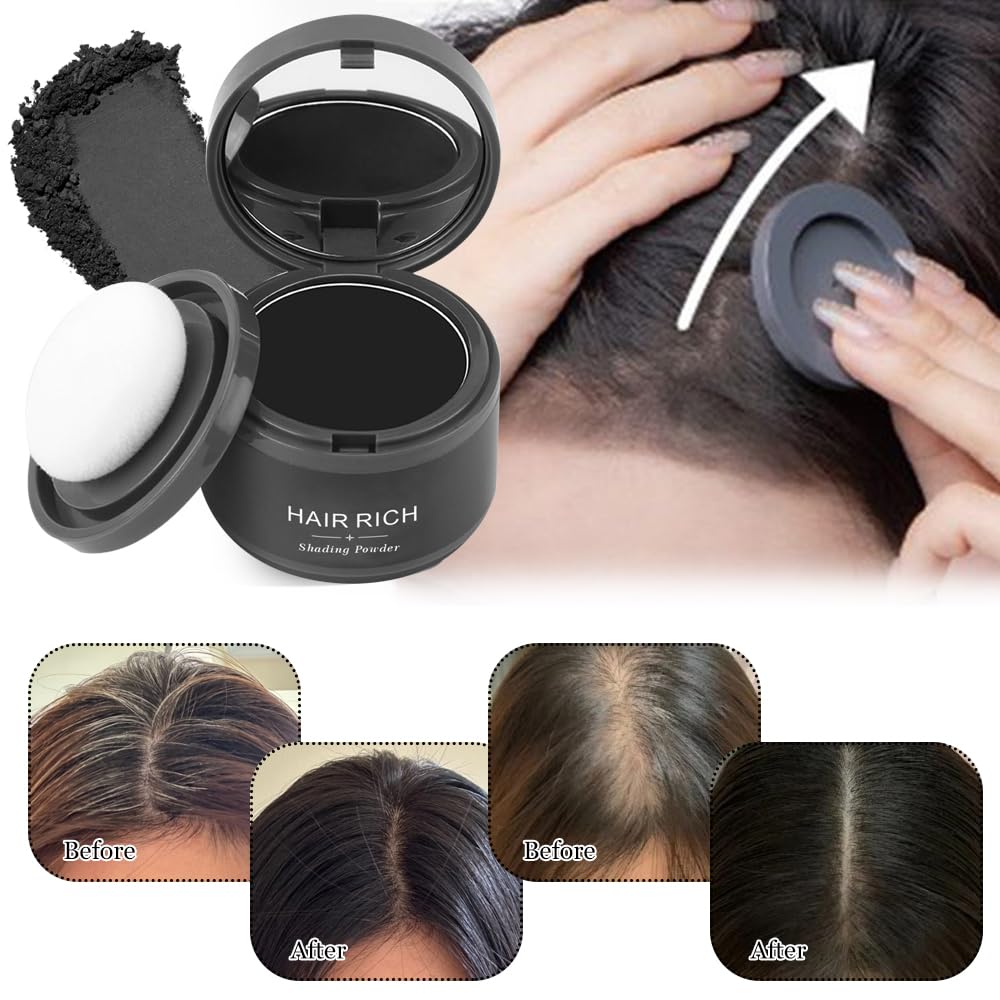 Hairline Powder, Hair Root Dye, Instantly Hair Root Touch Up Concealer, Thin Hair Powder - Image 4