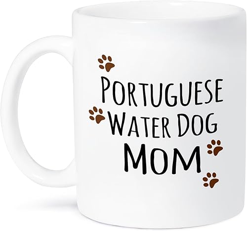 Miniatura 9 de 3dRose Taza de perro de agua portuguesa mamá, 11 onzas, color negro