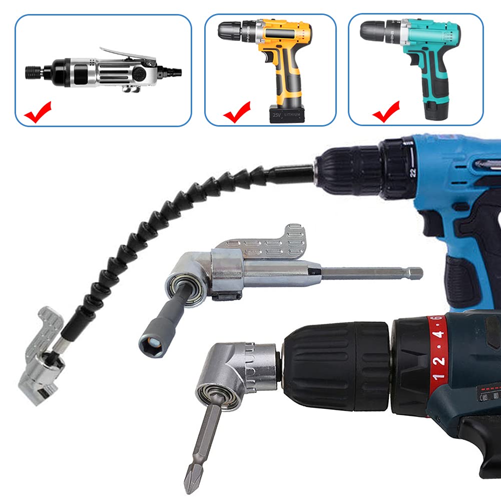 105 Degree Right Angle Head Screwdriver 1/4 Hex Shank For Power Drill Screwdriver Bits Tools - View #4