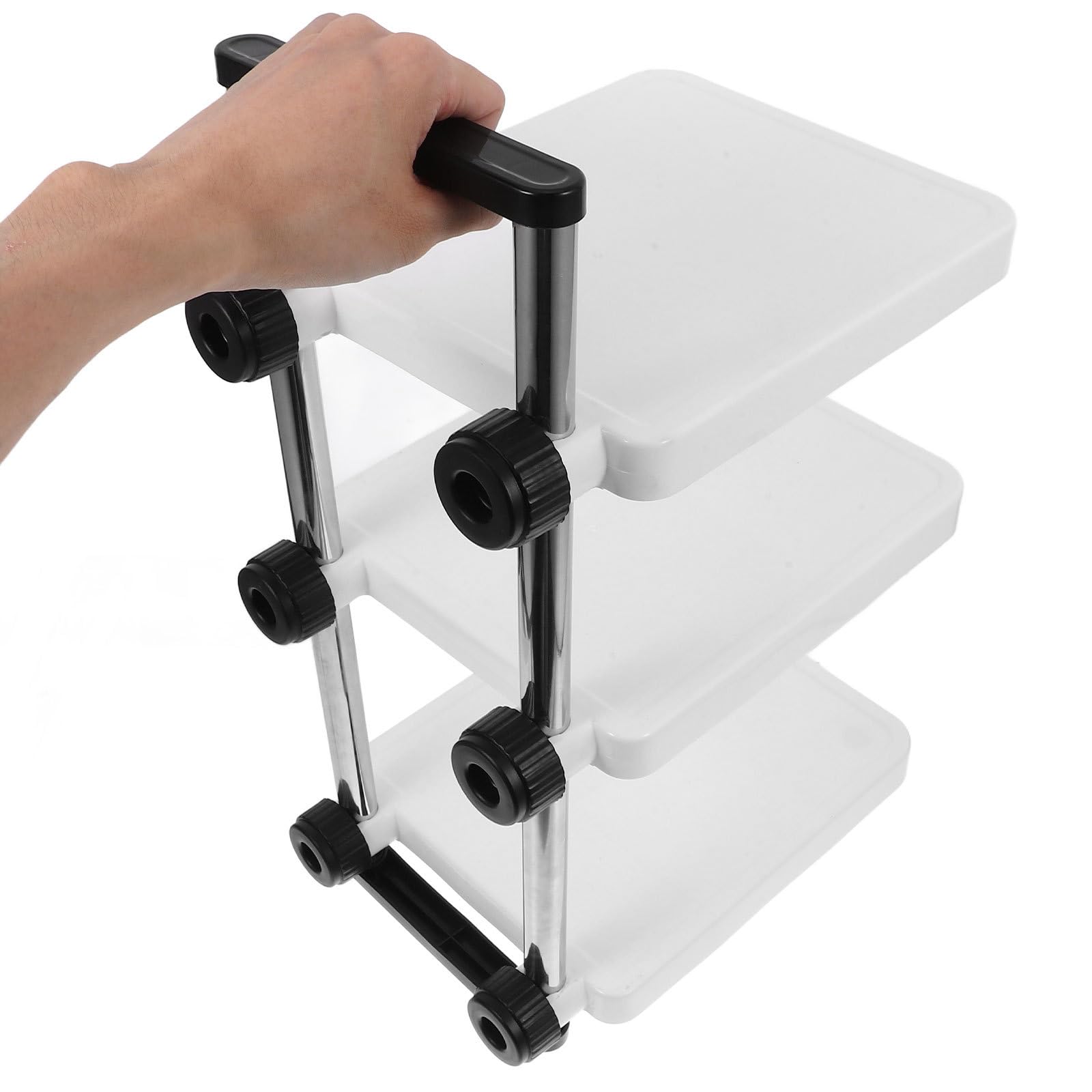 Mipcase Mehrschichtiges Topfgestell aus Kratzfestem Material Küchen Organizer für Arbeitsplatte und Schrank Praktischer Pfannenhalter mit Abgerundeten Kanten für Effiziente Aufbewahrung