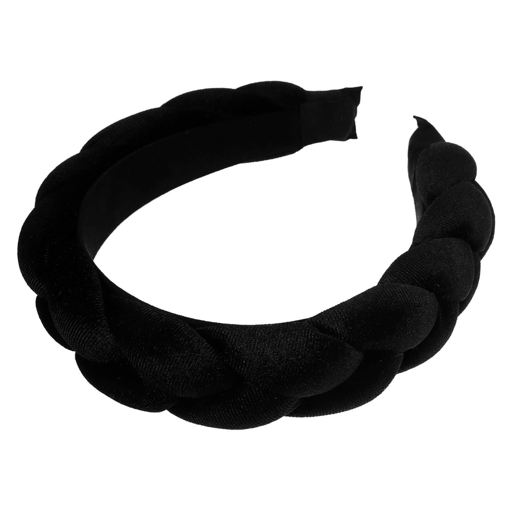 MAGICLULU 4 Pz a Treccia Turbine Per Signore Accessori Per Ragazza Nera Fasce Per La Testa Delle Donne Versata Arredamento Femminile Da Donna Elasticità Sciarpa Tessuto