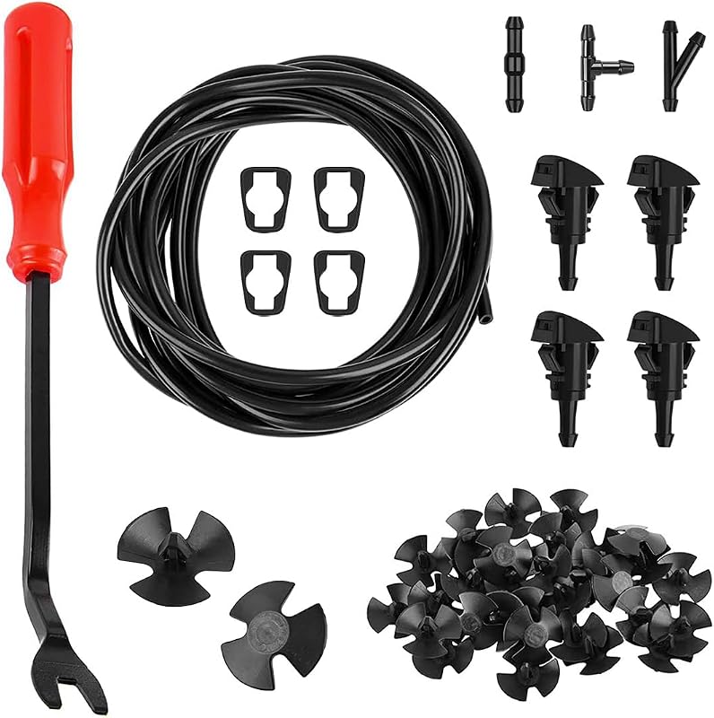 Kit de mangueira do lavador de para-brisa Ohleats com bicos e conectores – 42 peças