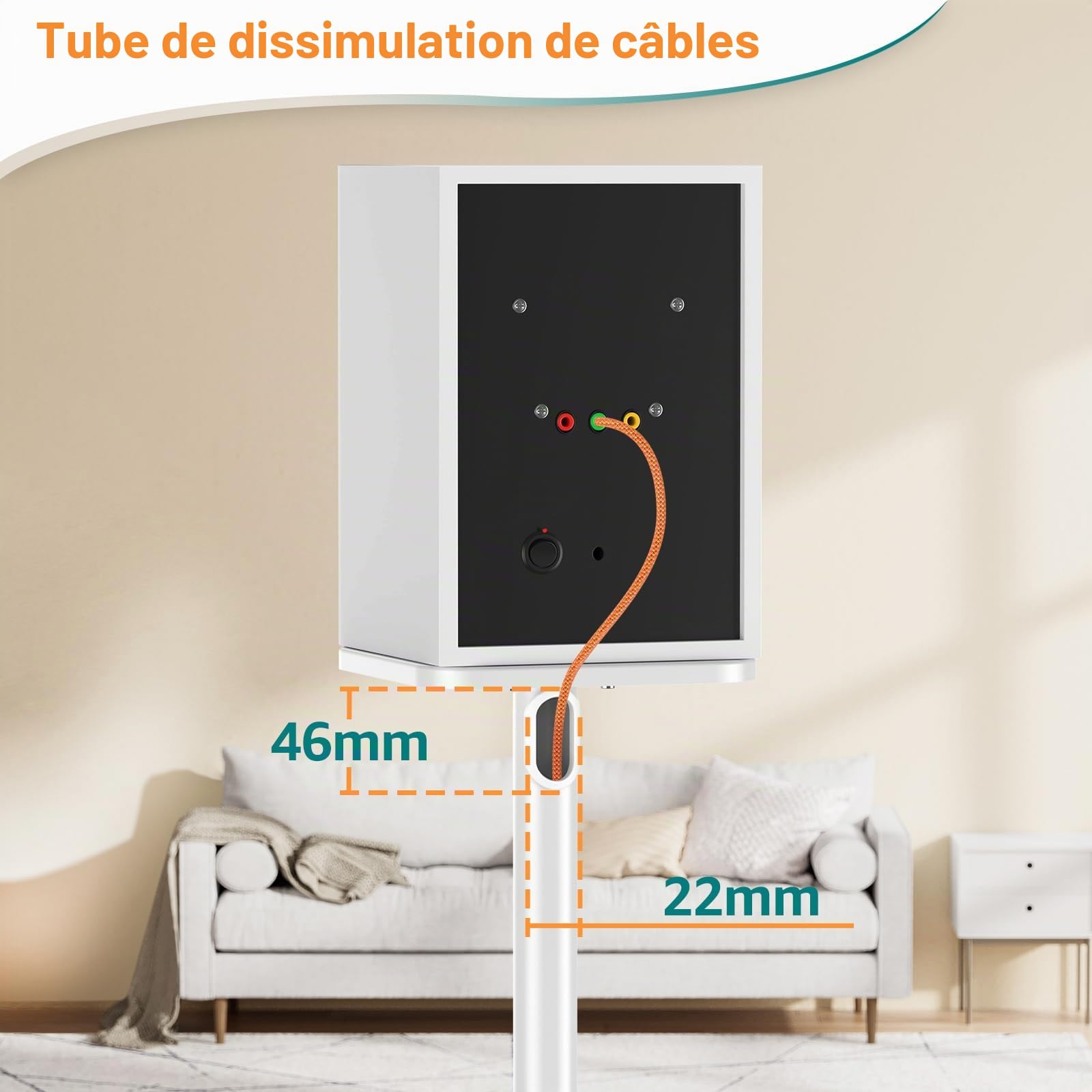 ELIVED Support de haut-parleur universel réglable en hauteur jusqu'à 95 cm