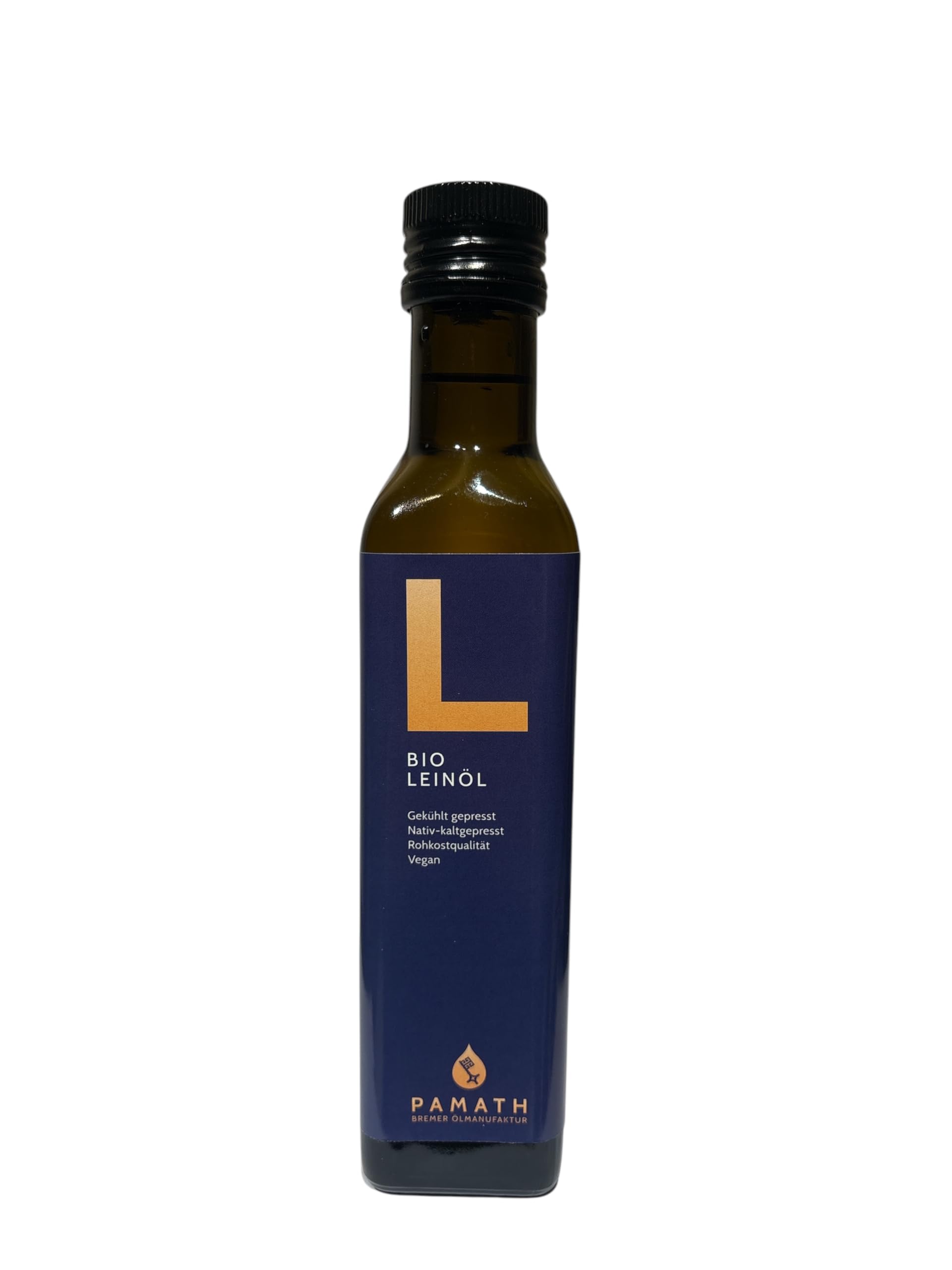 PAMATH Aceite de linaza orgánico, 250 ml, prensado en frío, de semillas de lino orgánicas alemanas