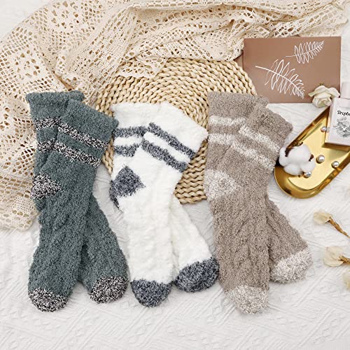 Passionbility Winter Fuzzy Socks for Women - 3 Pairs Fluffy Socks Womens, Cozy socks for Women Slipper Sock2