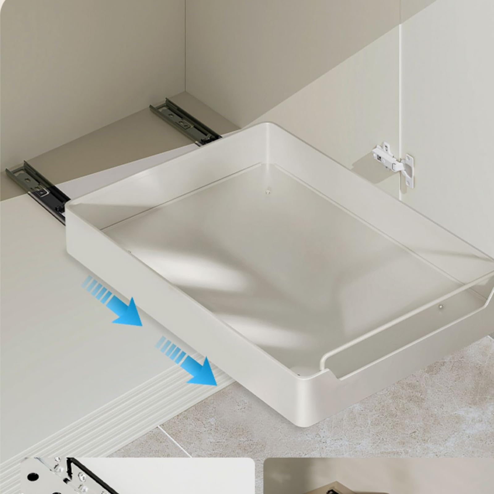 Amazon｜BluFied 引き出し式キャビネットオーガナイザー スライド