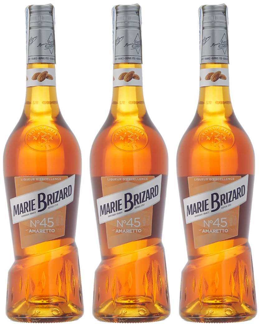 Marie Brizard Licor Amaretto - 3 botellas x 700 ml - Total: 2100 ml