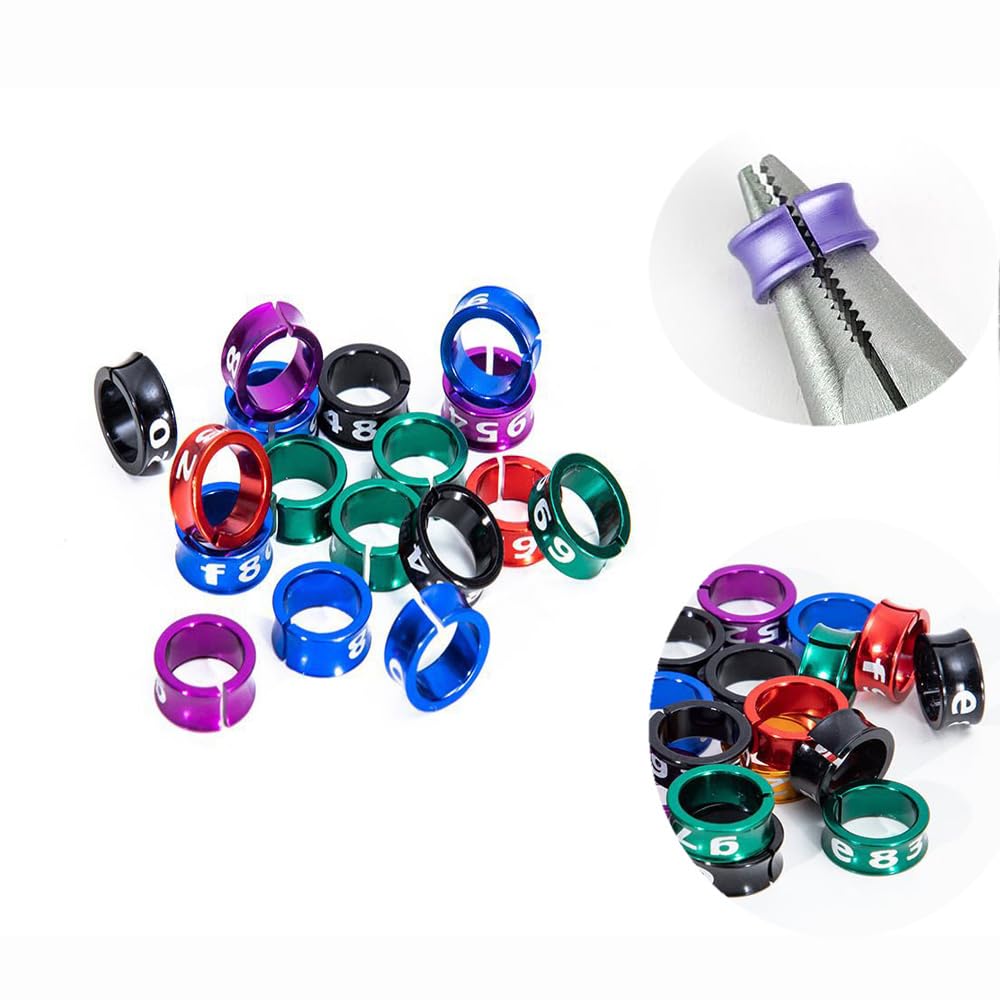 Anillos para pie de pájaro 6 mm para loros palomas pollitos colores mezclados