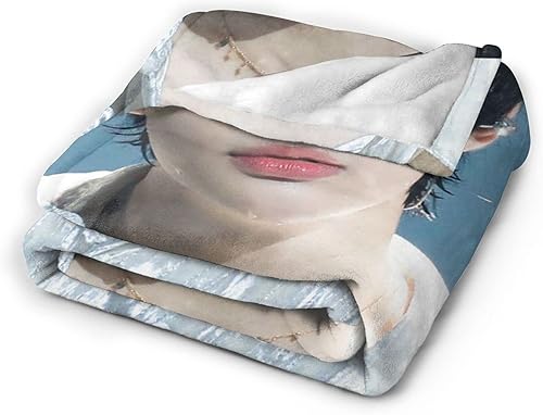 Miniatura 3 de Manta Hyunjin de franela súper suave para niños, para cama, sofá, oficina, rodillera, cama, auto, campamento, playa, manta de 60 x 50 pulgadas