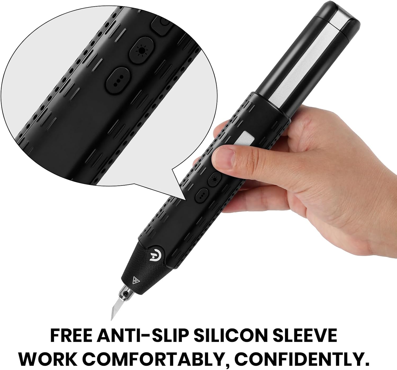 Cordless Ultrasonic Cutter Knife with 122Pcs Neoblade Replacement Ceramic Fiber Stone Accessories Kit for 3D Printing Prototyping DIY Project