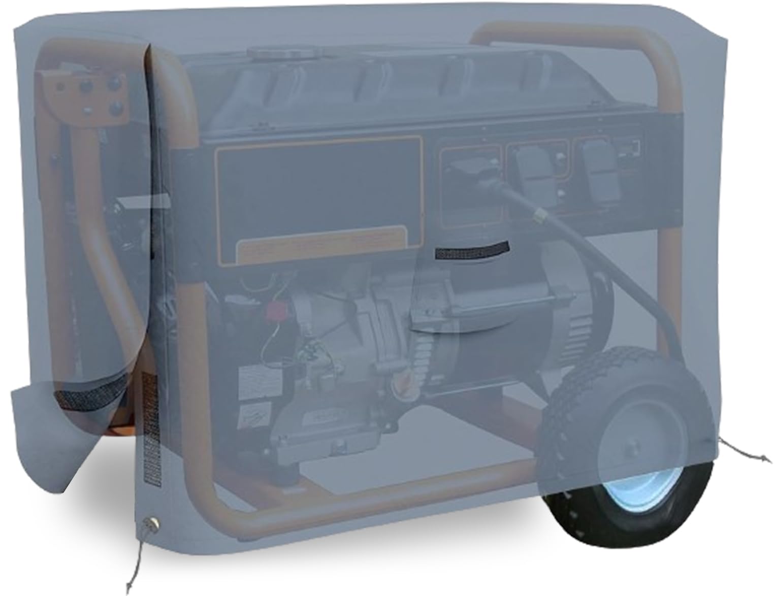 Cubiertas para generadores al aire libre, 100% resistentes a los rayos UV y a la intemperie, cubierta para generador con bolsillos de aire y cordón para Sungfit (26" x 20" x 20"), gris)