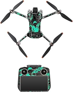 Skin Stickers Compatible with DJI Mini 4 Pro, Waterproof Sticker Decal Skin DIY Accessory for DJI Mini 4 Pro Drone and RC 2 Controller (E)