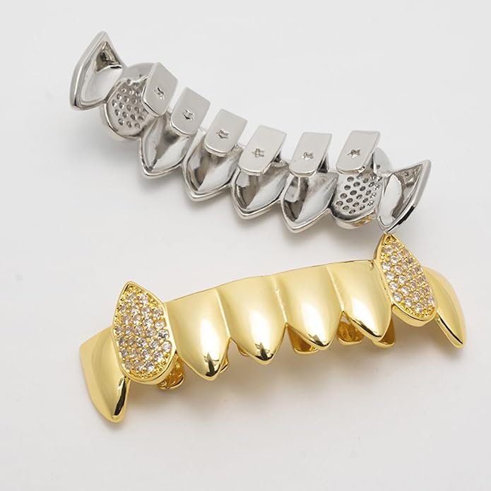 Joyas dentales unisex estilo Hip-Hop en oro y plata miniatura 4