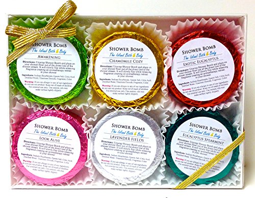 Natural Shower Bomb Aromatic Gift Set 6 Varieties per Pack