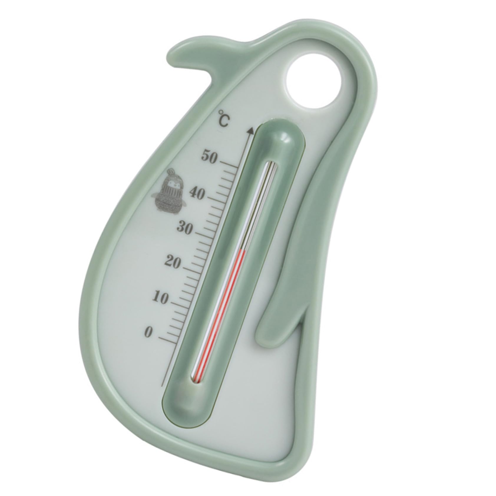 Termómetro de Agua para Bañera Infantil, Verde, Medición