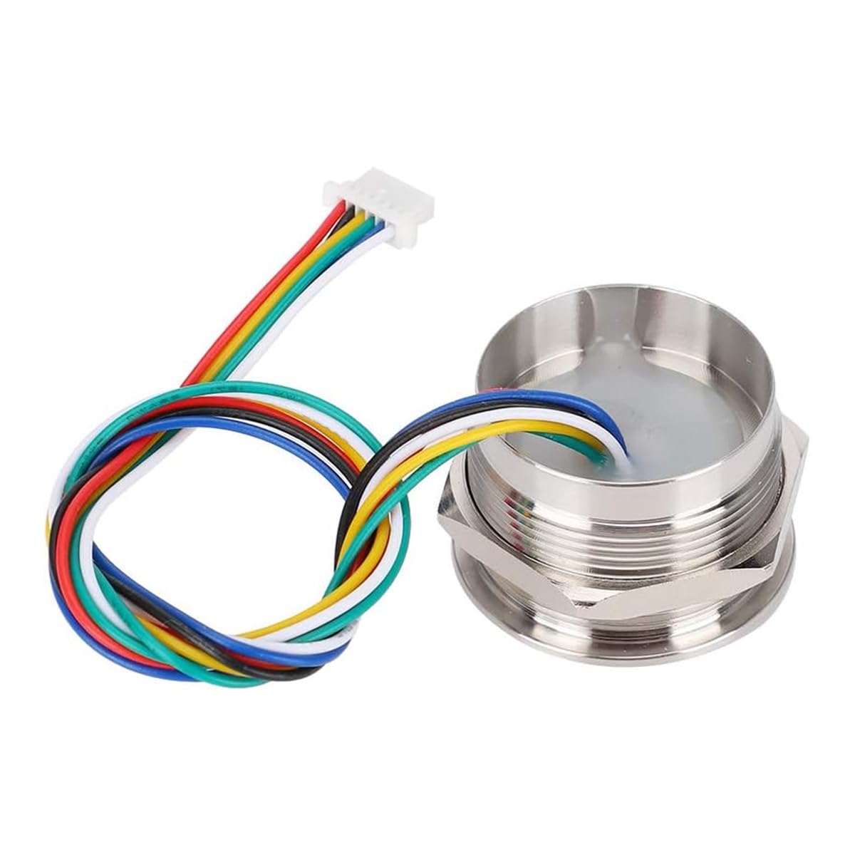 Ausi Sensor capacitivo de huellas dactilares R503: módulo circular de identificación de metales con indicador de anillo bicolor