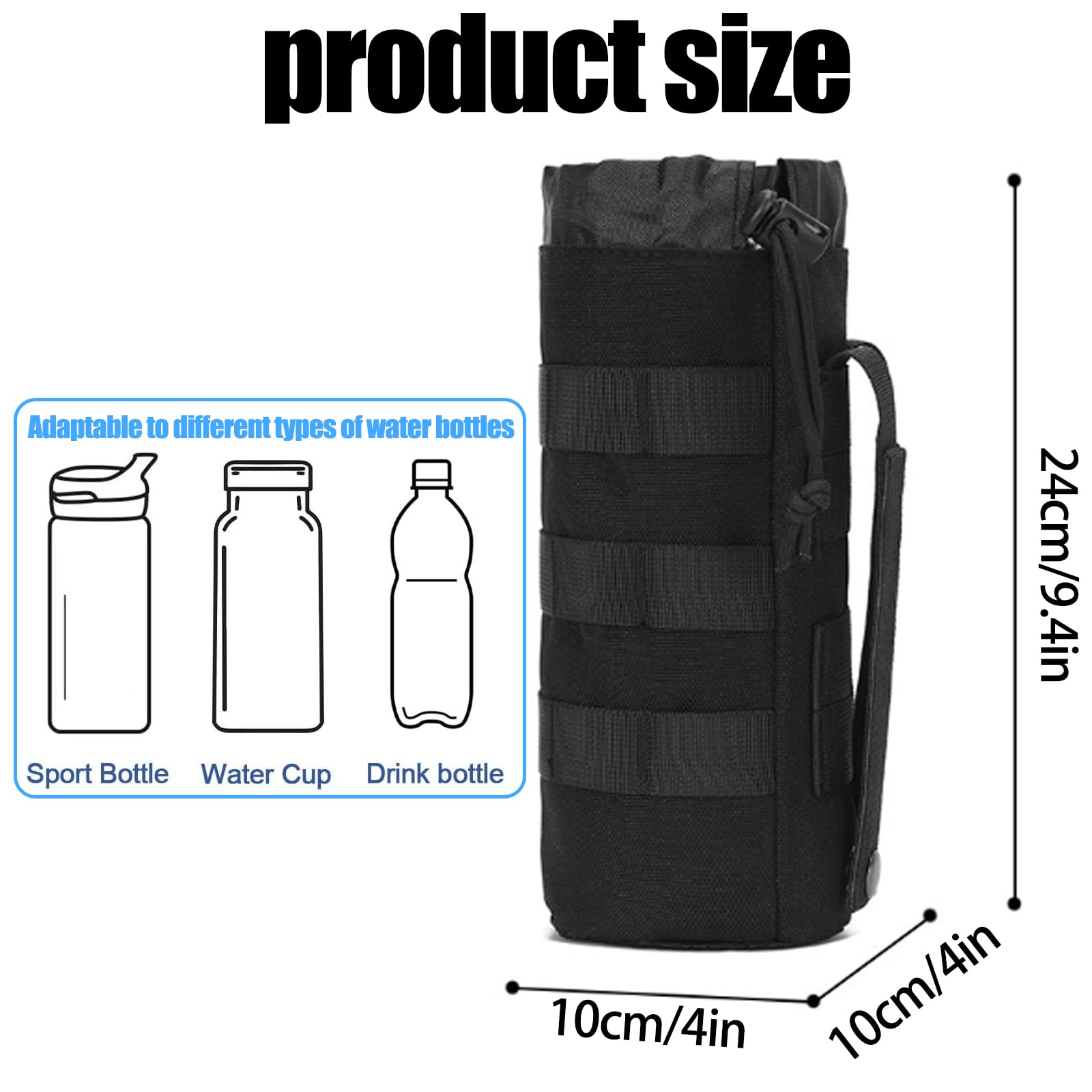 2 Portaborracce Tattici Militari - Borsa Molle Per Zaino, Ideale Per Escursionismo E Ciclismo - Foto 12