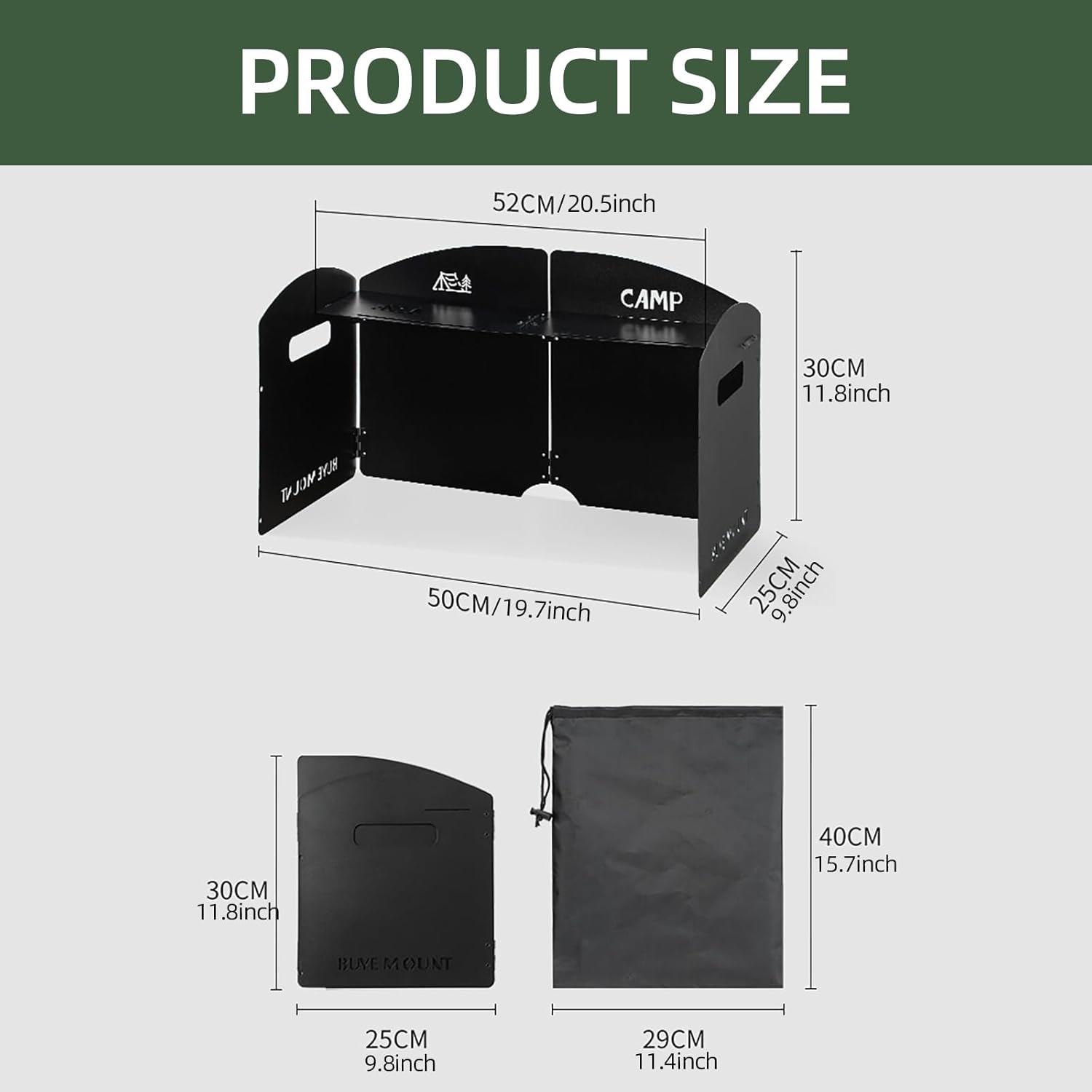 Heavy Type Steel Windscreen Thickened Folding Cassettes Stove Windshield Suitable for Cyclists